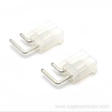 5557 Pin header Connector With Positioning Post Right Angle DIP Solid 1*2P